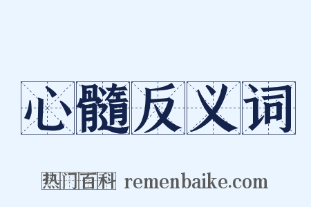 心髓反义词是什么意思的图片